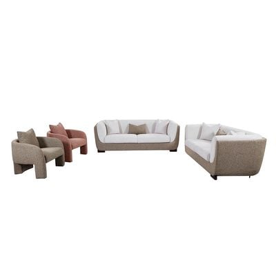 Darfield 1-Seater Fabric Sofa - Cinnamon - With 2-Years Warranty